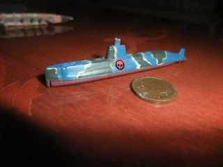 MILITARY MICRO MACHINE BLUE BLACK NAUTILUS Submarine **FREE US & CA 
