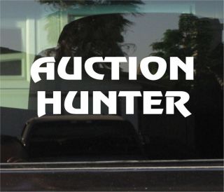 auction hunter vinyl decal sticker more options vinyl color time