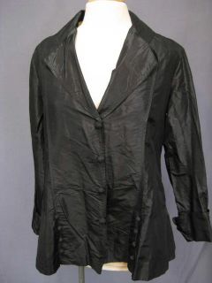 Antique Vintage Edwardian c 1900s Black Tafetta Womens Jacket
