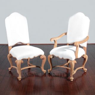   Unfinished High Back White Muslin Dining Chairs Set (10) ch004uset