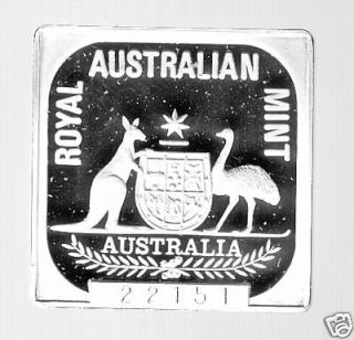 1991 SILVER Proof Coat of Arms Australia out of a Masterpiece Set