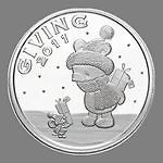 2011 Christmas Giving 1oz Silver Round .999 Fine Proof Bullion