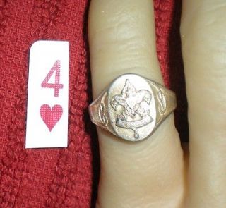 bsa vintage sterling rope first class ring sz 8 4h