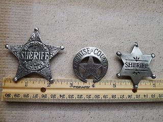   WEST SHERIFF BADGES COLLECTION LINCOLN CO. COCHISE CO. THE 6 POINT