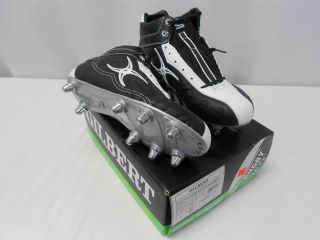 Gilbert S/Step X2 HI HT 8s Black/White Rugby Cleats Size 10