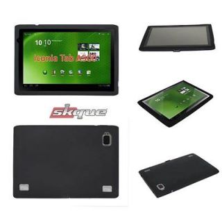 Black Silicone Gel Skin Case Cover For Acer Iconia A500 10.1 wifi New 