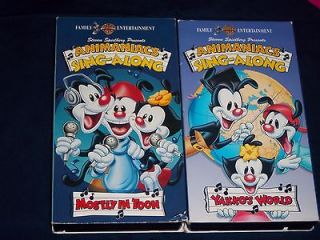 Animaniacs sing along VHS tapes Mostly in Toon & Yakkos World