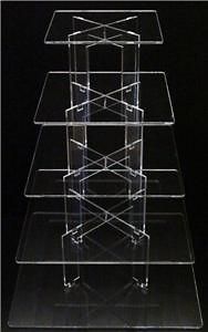 Newly listed 5 TIER SQUARE ACRYLIC CUPCAKE BIRTHDAY PARTY WEDDING 