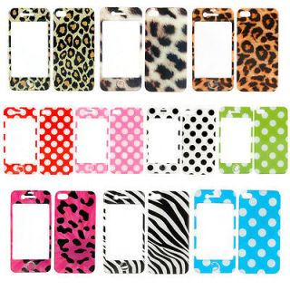 1X Full Body Sticker Kit Cover Case Skin+Home Button For iPhone 4 4S