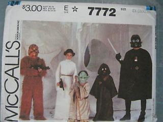 kids star wars characters costume pattern 7772 from australia time