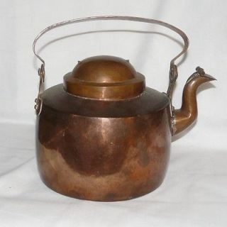  Handmade Copper dovetail construction Tea Pot Kettle beautiful patina