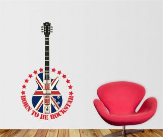 Music Rockstar Guitar Wall Sticker art vinyl, Decal, Graphic tr31