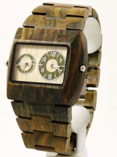 wewood unisex jupiter army natural wood wooden watch new time