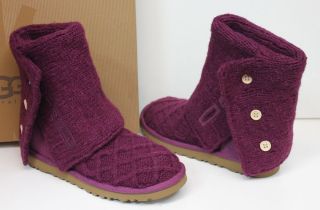 Ugg Classic Lattice Cardy boots Sugar Plum sugarplum purple NIB