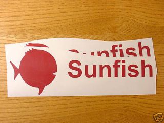 for Sunfish Alcort AMF Hull Sailboat Boat Decals Trailer R