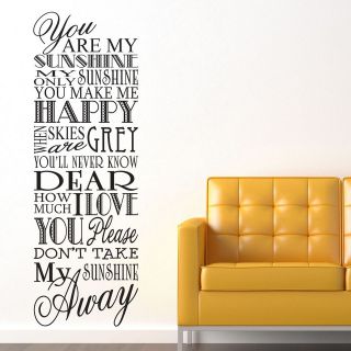 you are my sunshine wall art in Decals, Stickers & Vinyl Art