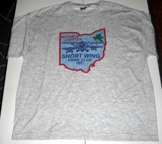   Piper Club Buckeye Chapter Airplane Aircraft T Shirt Large OH OHIO