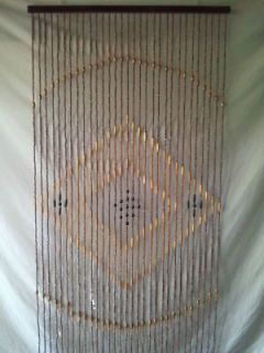 5078 diamond pattern wood bead door curtain nib time left