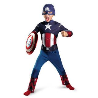 boys avengers captain america costume child size 4 6 time