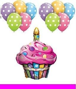 polka dots birthday balloons kit sweet 16 baby shower time