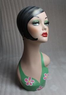 Female hand painted mannequin head for jewelry & hat & wig 