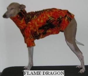 DRAGON FLAMES PJ JAMMIE SWEATER ITALIAN GREYHOUND XOLO CHINESE CRESTED