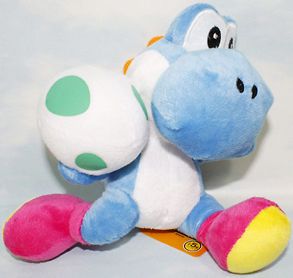 Newly listed super mario bros blue running yoshi&egg 8 plush toy