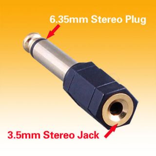 5mm JACK to 6.35mm 1/4 inch Plug Studio Flash PC Sync Converter 