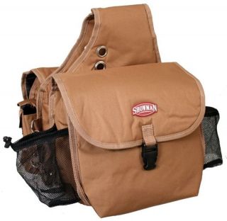showman insulated saddle bag cordura nylon brown 