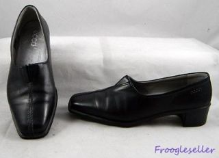 ecco womens pumps heels shoes 7 5 m eur 38 black leather