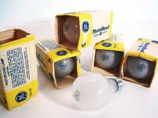 LOT OF 5 NEW GE PHOTOFLOOD BBA NO1 120V STUDIO LIGHTING BULBS PHOTO 