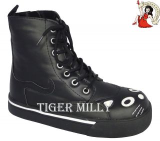 tuk goth kitty combat army boots emo