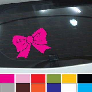 Newly listed M_T42 Ribbon Car Truck Window Decals_Pink bow girl tie 