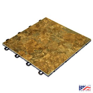 Basement Flooring Tiles Dark Canyon Slate   As Low As $3.98  MADE 