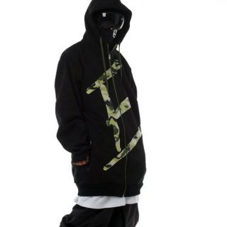 Ehoto Ski & Snowboard Tall Hoodie   Enitial zip hoodie (Camo)