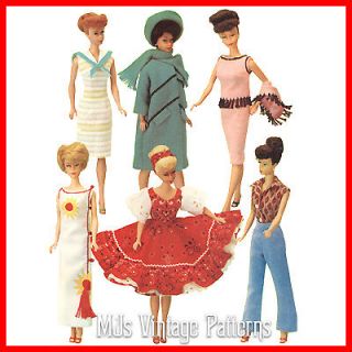 vintage doll pattern super fun clothes barbie tammy  8 48 