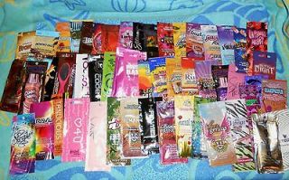   30 SAMPLE PACKETS 30 DIFFERENT VARIETY TANNING LOTION FREE USA SHIP