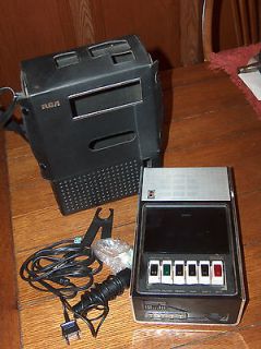 Vintage RCA Cassette Voice Recorder/ Player with Case and Accessories