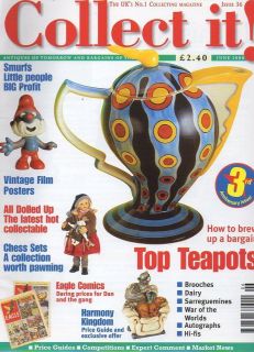   It Magazine Issue 36 June 2000 Teapots,Smurfs,Film Posters,Chess Sets