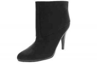 Marc Fisher NEW Vallay Black Fold Over Ankle Boots Booties Heels Shoes 