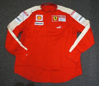2009 Ferrari F1 Team Puma Authentic Pit Crew Shirt NEW Kimi Massa
