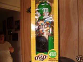 green m m candy dispenser coin bank candy included time