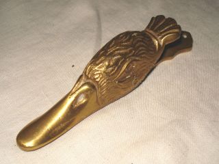 vintage bronze desk paper clip duck from argentina time left
