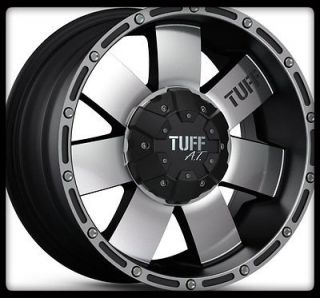   TUFF T02 BLACK RIMS W/ 265/70/16 NITTO TERRA GRAPPLER A/T WHEELS TIRES