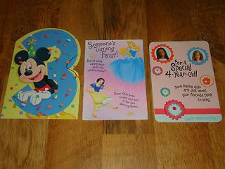 lot 3 greeting hallmark cards happy birthday disney mickey princess