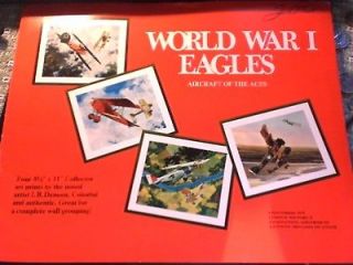 DENEEN COMPLETE SET OF WWI AIRCRAFT OF THE EAGLES PRINTS IN 