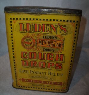 rare early ludens cough drop country store tin 1910 time