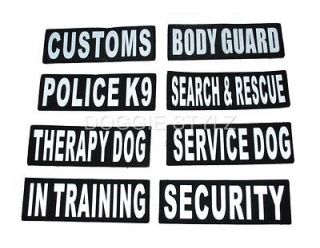   Reflective Dog Harness Extra Label Tags SERVICE DOG Working IDC