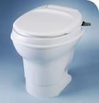 Thetford Aqua Magic V RV Trailer Toilet HAND FLUSH LOW PROFILE WHITE