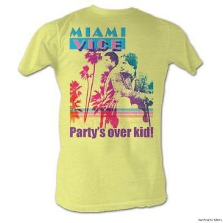 Licensed Miami Vice Partys Over Kid Adult Lightweight Shirt S XXL